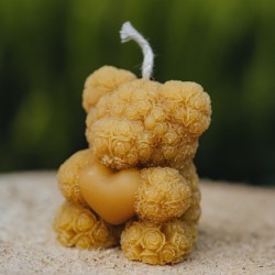 Świeca dekoracyjna Miś z Sercem